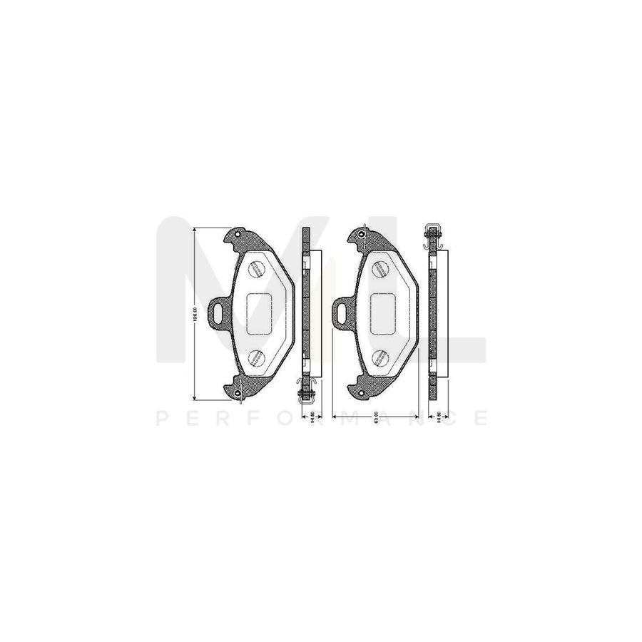 Bosch 0986Tb2337 Brake Pad Set For Renault Laguna Excl. Wear Warning Contact, With Accessories | ML Performance Car Parts