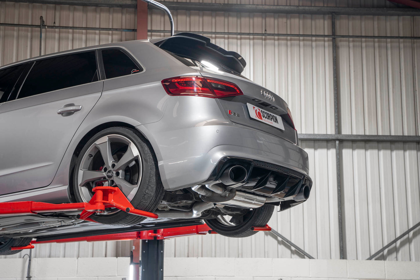 Scorpion SAU107CF Audi RS3 8V Resonated Cat-Back System Without Valves | ML Performance EU EU