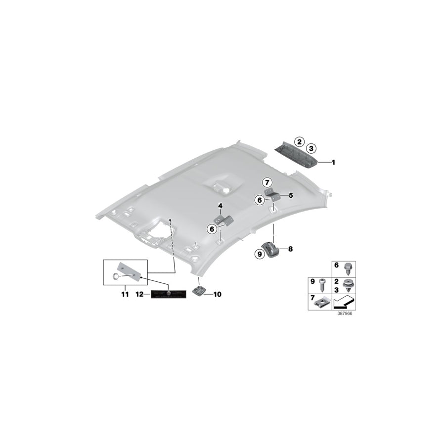 Genuine BMW 51448054088 Covering, Rear ALCANTARA ANTH. (Inc. 650iX, Alpina B6 & 650iX 4.0) | ML Performance EU