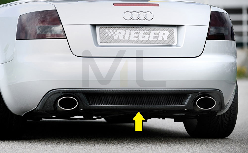 Rieger 00088076 Audi 8H A4 Rear Diffuser 1 | ML Performance EU Car Parts