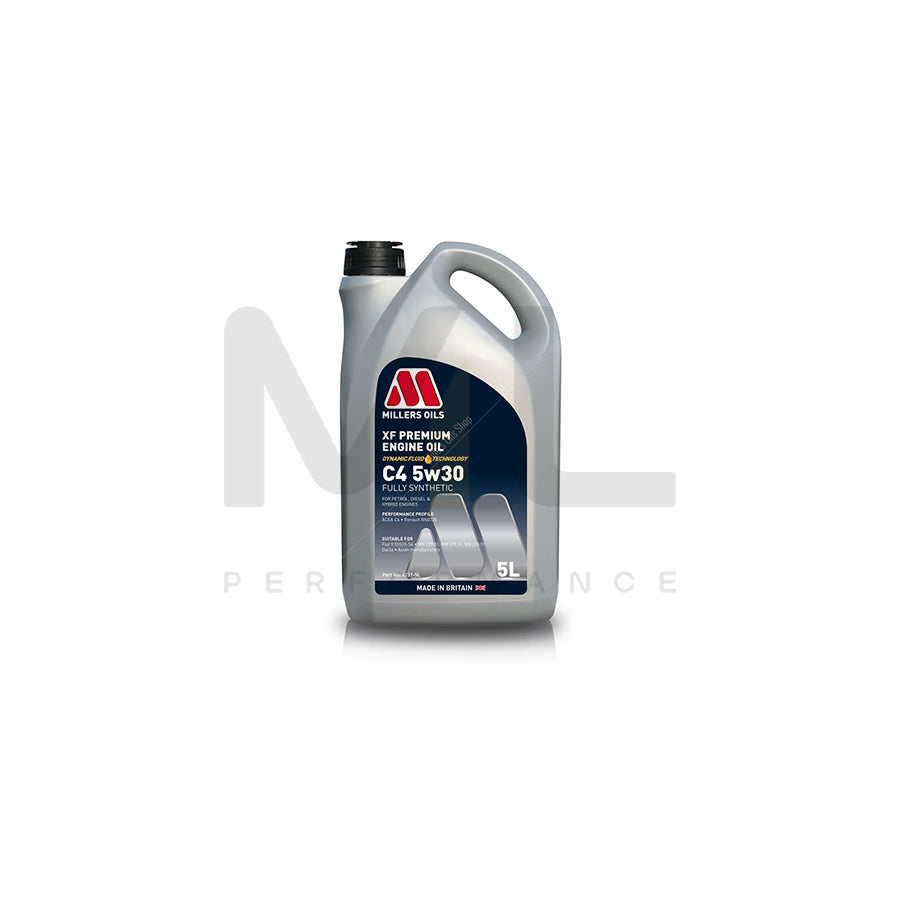 Millers Oils XF Premium C4 5W-30 Fully Synthetic Engine Oil 5l | Engine Oil | ML Car Parts UK | ML Performance