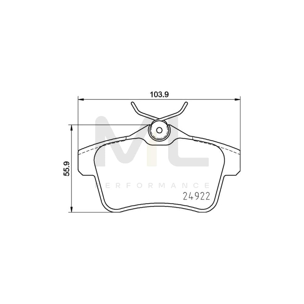 Brembo P 06 102 Brake Pad Set Excl. Wear Warning Contact, With Brake Caliper Screws | ML Performance Car Parts