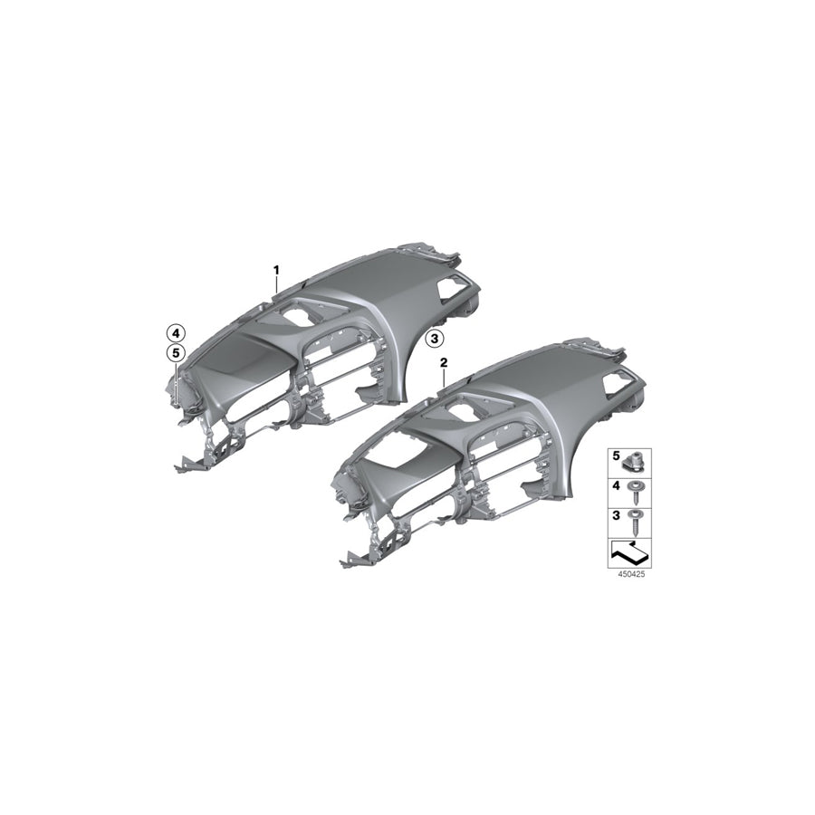 Genuine BMW 51459240774 F12 F06 F13 Trim Panel Dashboard, Leather SCHWARZ (Inc. 640dX, Alpina B6 & 650iX 4.0) | ML Performance EU