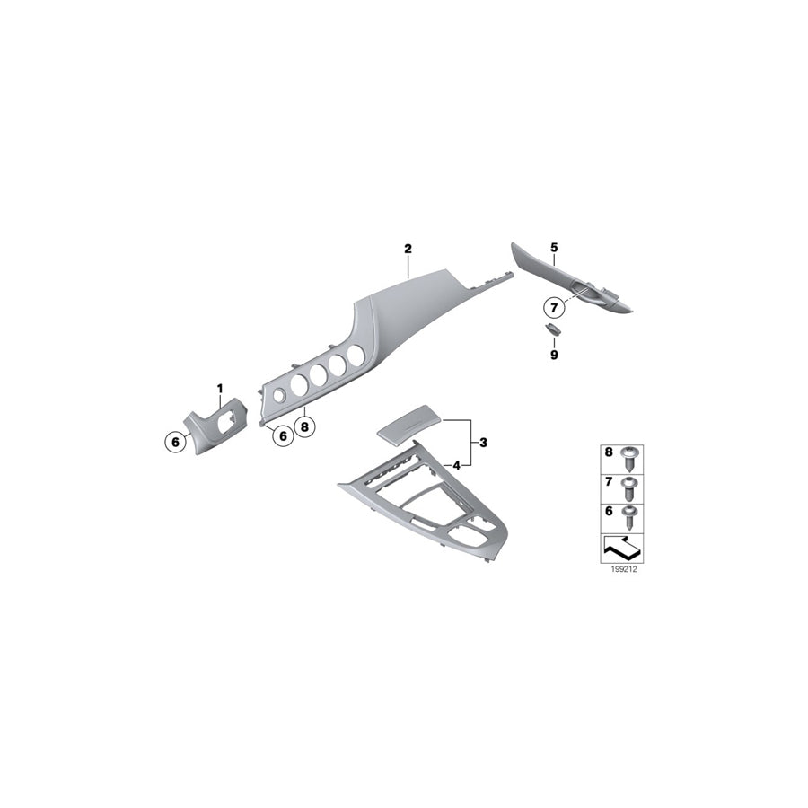 Genuine BMW 51419167022 E89 Door Handle, Ash Woodgrain, Right (Inc. Z4 18i, Z4 23i & Z4 30i) | ML Performance EU Car Parts