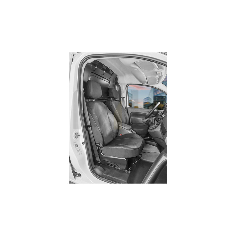 WALSER 11540 Car seat cover suitable for MERCEDES-BENZ CITAN Black, Leatherette, Polyester, Front | ML Performance Car Parts