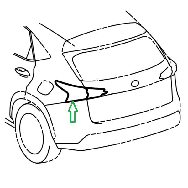 Genuine Lexus 81550-78060 NX Phase 1 O/S Outer Tail Light