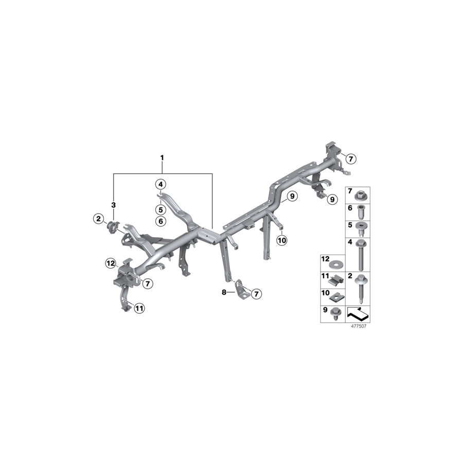 Genuine BMW 51459291317 F30 F83 F80 Support Instrument Panel Head-Up Display Left hand drive (Inc. 316i, 328i & 340i) | ML Performance EU