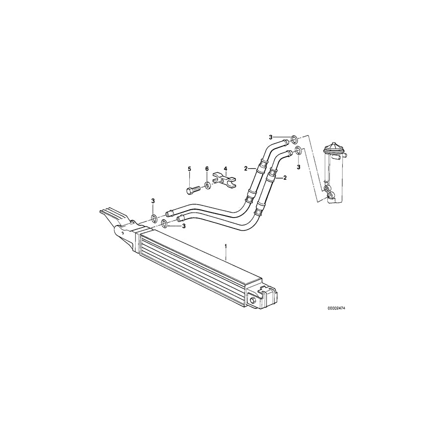 Genuine BMW 17202242207 E34 Oil Cooler (Inc. & 524td) | ML Performance EU Car Parts