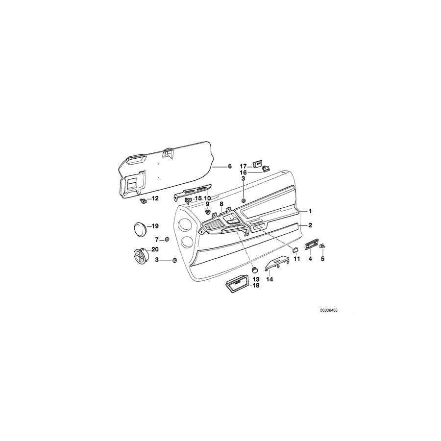 Genuine BMW 51418118798 E31 Handle Right (Inc. & 850Ci) | ML Performance EU Car Parts