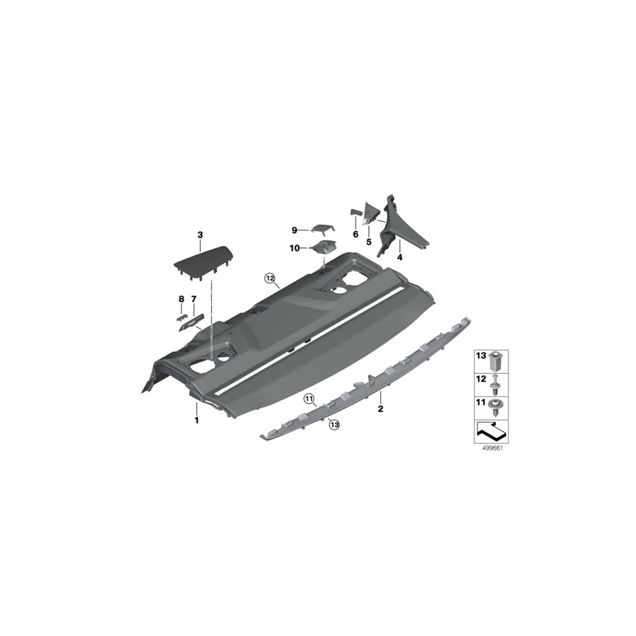 Genuine BMW 51469108187 F93 G16 Trim For Belt Gap Cover BLACK (Inc. 840dX, M850iX & 840iX) | ML Performance EU