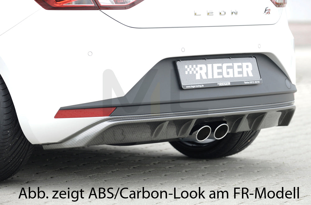 Rieger 00088069 SEAT 5F Leon Rear Diffuser 1 | ML Performance EU Car Parts