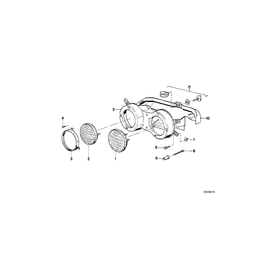 Genuine BMW 63121371382 E23 Supporting Frame Right (Inc. 733i & 735i) | ML Performance EU Car Parts