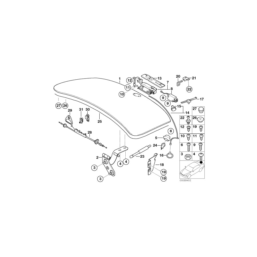Genuine BMW 51718240764 E52 Trunk Lid Sealing (Inc. ALPINA V8 & Z8) | ML Performance EU Car Parts