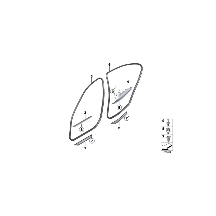 Genuine BMW 51477312309 Cover Molding, Sill, Inner Rear Left SCHWARZ (Inc. 340iX, 330iX & 330i) | ML Performance EU