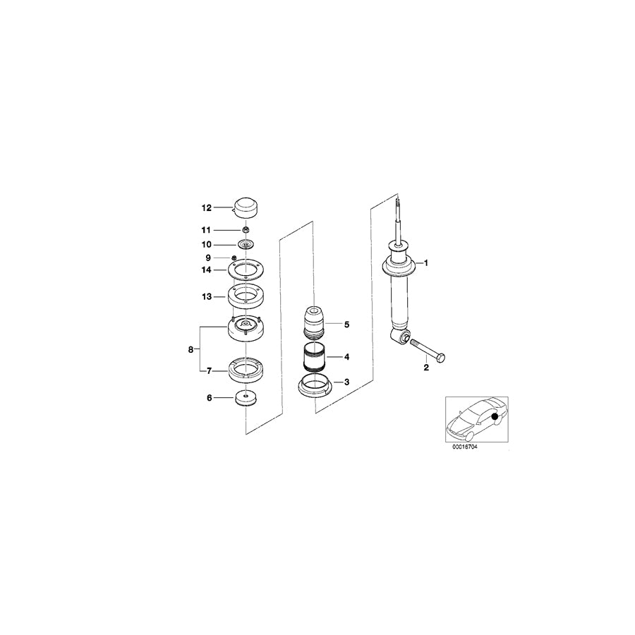 Genuine BMW 33521091859 E39 E38 Adapter (Inc. 525td, 735i & 525i) | ML Performance EU Car Parts