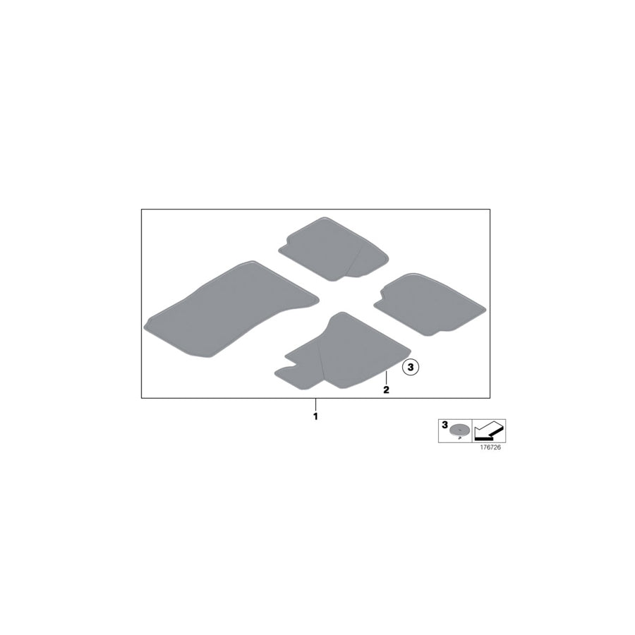 Genuine BMW 51477337673 F01 Set Of Floor Mats Velours VENETOBEIGE (Inc. 730d, Alpina B7 & 750i) | ML Performance EU