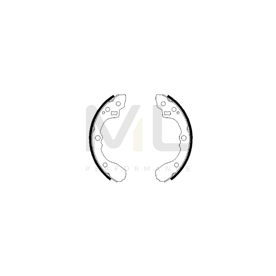 BOSCH 0 986 487 687 Brake Shoe Set for KIA RIO | ML Performance Car Parts