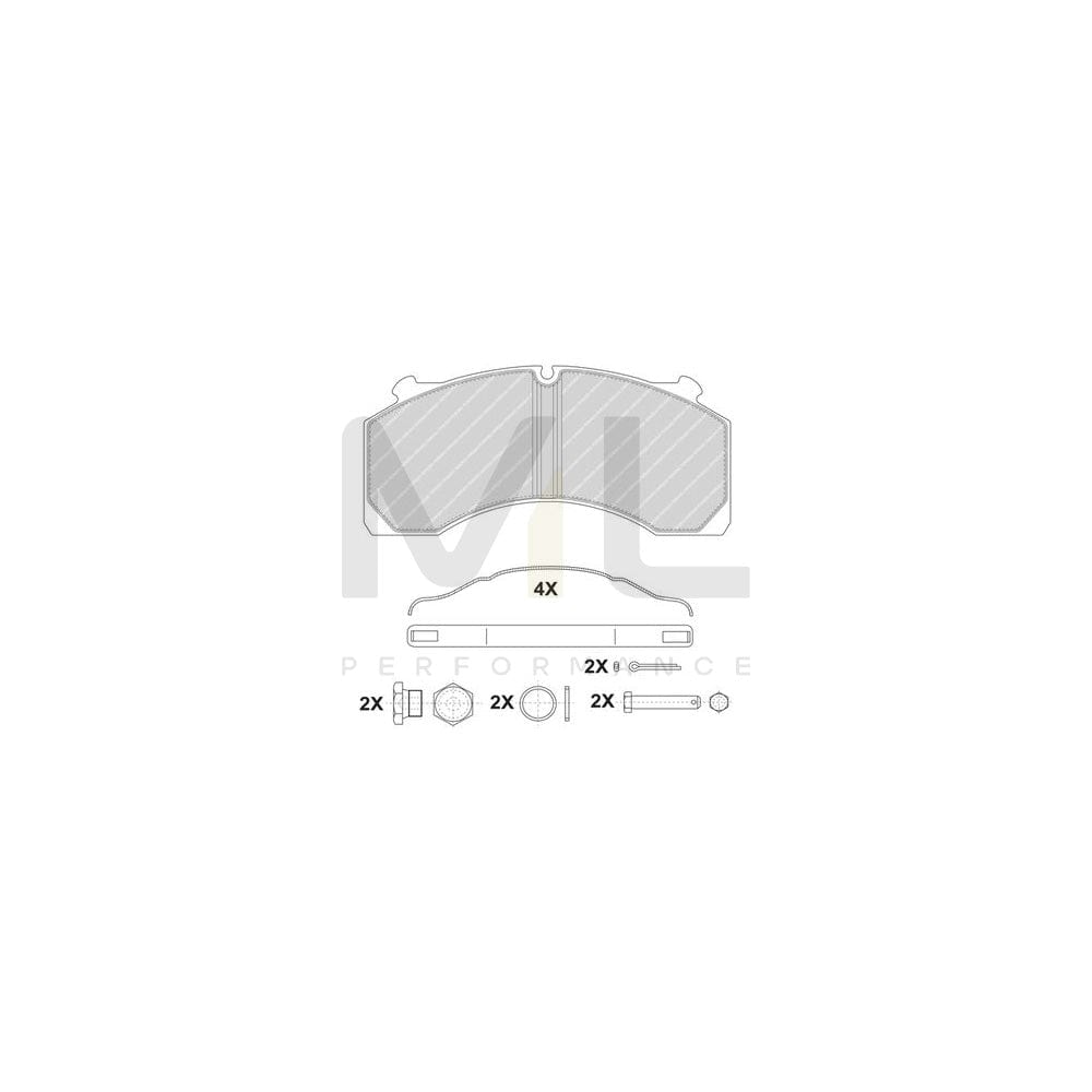 Ferodo Premier Fdb1951 Brake Pad Set Not Prepared For Wear Indicator, With Piston Clip | ML Performance Car Parts