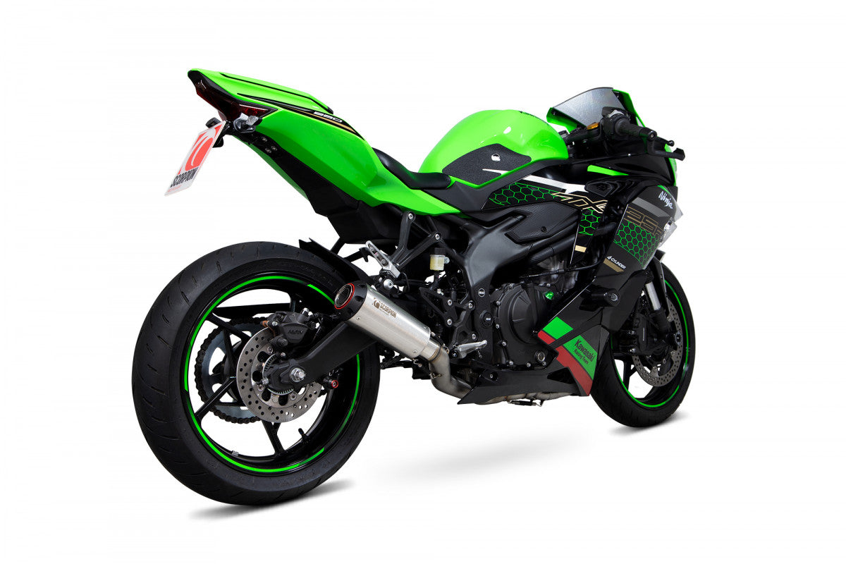 Scorpion PKA140SYSSEO Kawasaki Ninja ZX-25R Red Power Full System - Brushed Stainless Steel Sleeve | ML Performance EU EU