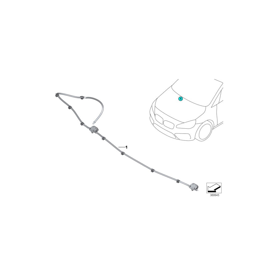 Genuine BMW 61667429694 F39 Nozzle Array Window Washing System (Inc. X2 M35iX, X2 20d & X2 28i) | ML Performance EU Car Parts
