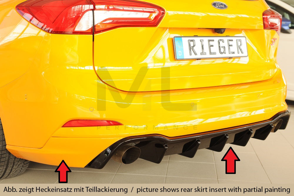 Rieger 00088237 Ford DEH Focus 4 ST Rear Diffuser 1 | ML Performance EU Car Parts