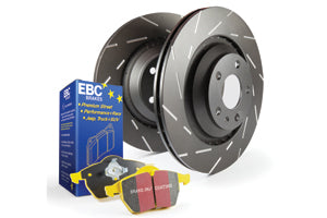 EBC Audi Seat Skoda Volkswagen Yellowstuff 4000 Series Rear Sport Brake Pads & USR Slotted Discs Kit - TRW (Inc. 8P RS3, 5F Leon, 5E Octavia & MK6 Golf R) | ML Performance UK