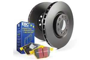 EBC Mercedes-Benz W251 Yellowstuff 4000 Series Front Sport Brake Pads & Premium OE Replacement Plain Discs Kit - ATE Caliper (R300, R320, R350 & R280) | ML Performance UK