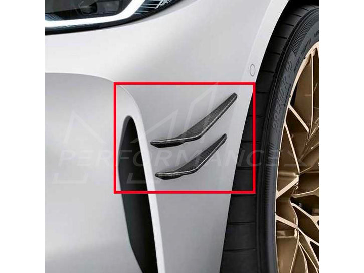 Genuine BMW G80 G82 M Performance Carbon Fibre Front Flicks - Pair (M3, M3 Competition, M4 & M4 Competition) - ML Performance UK