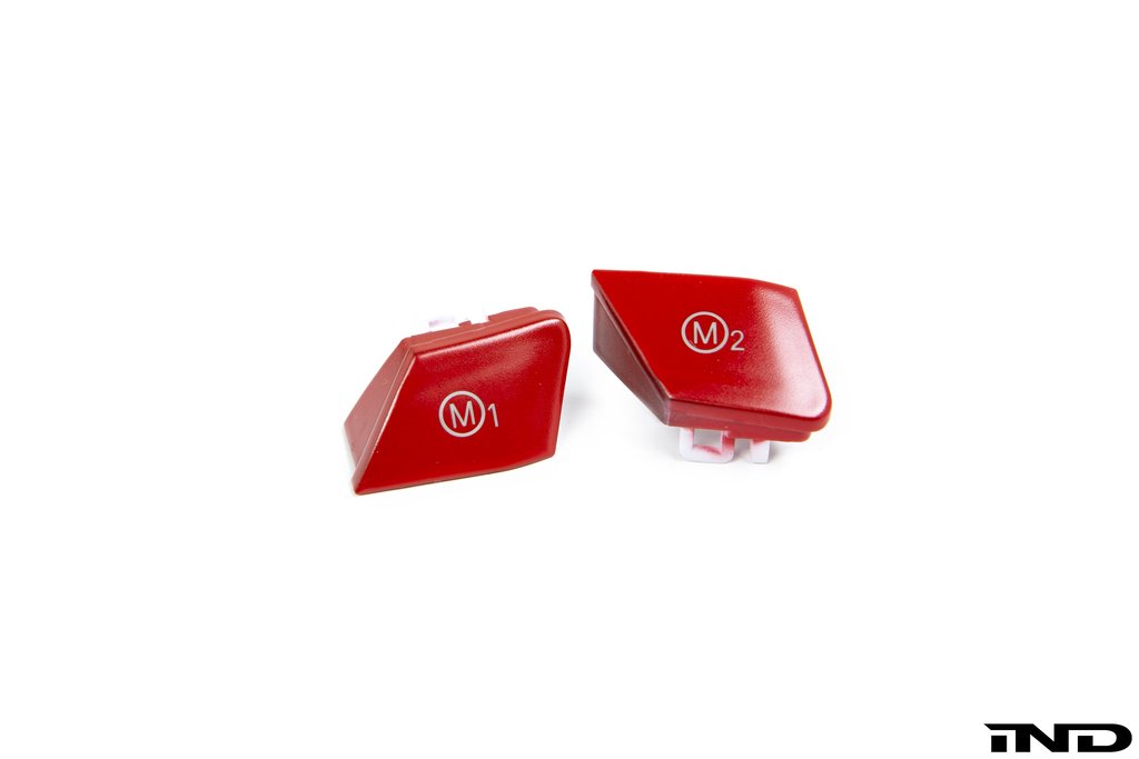 IND BMW F80 F82 F83 F87 Red M1 & M2 Steering Wheel Button Set (M2 Competition, M3 & M4) - ML Performance UK