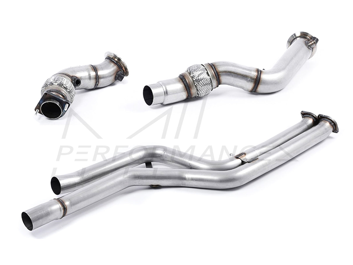 MillTek BMW F80 F82 Large Bore 3" De-cat Downpipes (M3 & M4) - ML Performance UK