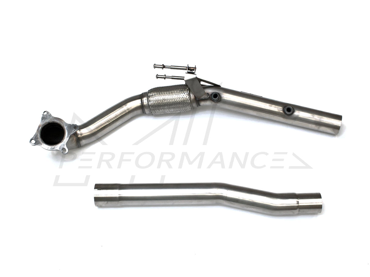 MillTek Volkswagen Stainless Steel Cast Large Bore Downpipe with Catalyst Delete - For Milltek 3" Cat-Back (Inc. MK5 & MK6 Golf GTI) - ML Performance EU