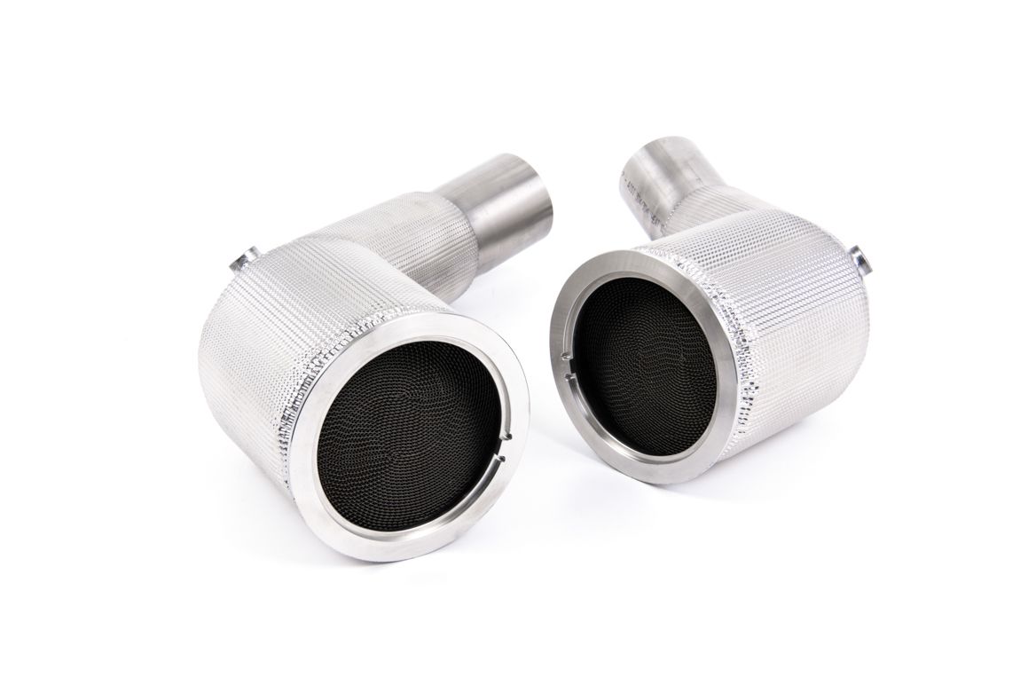 MillTek Audi C8 Large Bore Downpipes with Hi-Flow Sports Catalysts GPF Delete - For OE Cat-Back (RS6 & RS7) - ML Performance UK