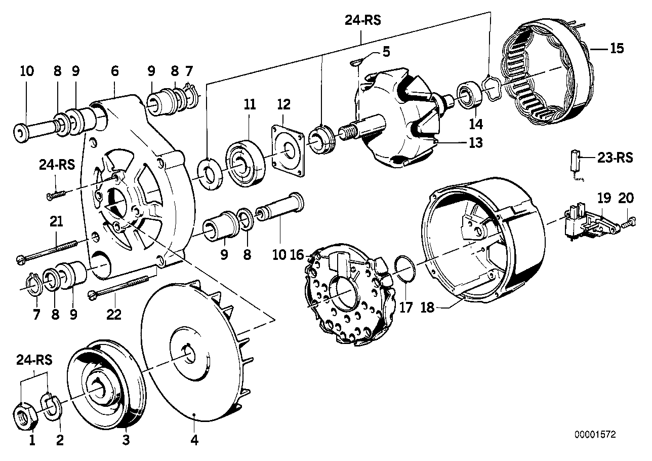 Genuine BMW 12311727759 E36 E32 E34 Stator Assy (Inc. 732i, 728iS & 320i) | ML Performance EU EU Car Parts
