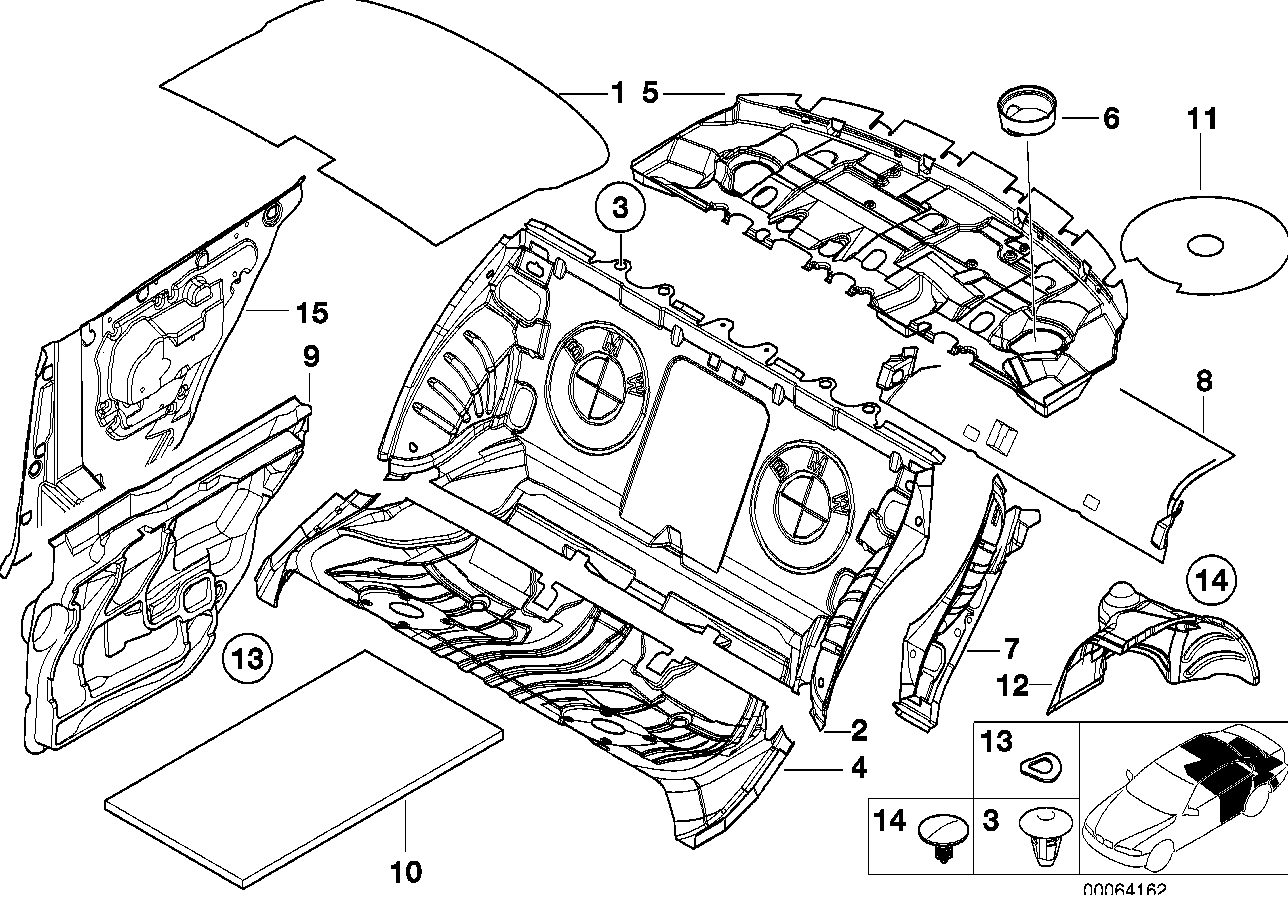 Genuine BMW 51488204048 E46 Sound Insulating Lateral Trim Panelrigh (Inc. M3, M3 CSL & 316Ci) | ML Performance EU EU Car Parts