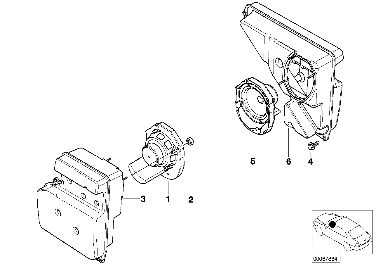 Genuine BMW 65138380571 E52 Loudspeaker Box, Left (Inc. Alpina V8 & Z8) | ML Performance EU EU Car Parts