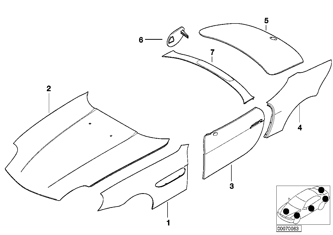 Genuine BMW 51177009897 E52 Fill-In Flap, Primed (Inc. Alpina V8 & Z8) | ML Performance EU EU Car Parts