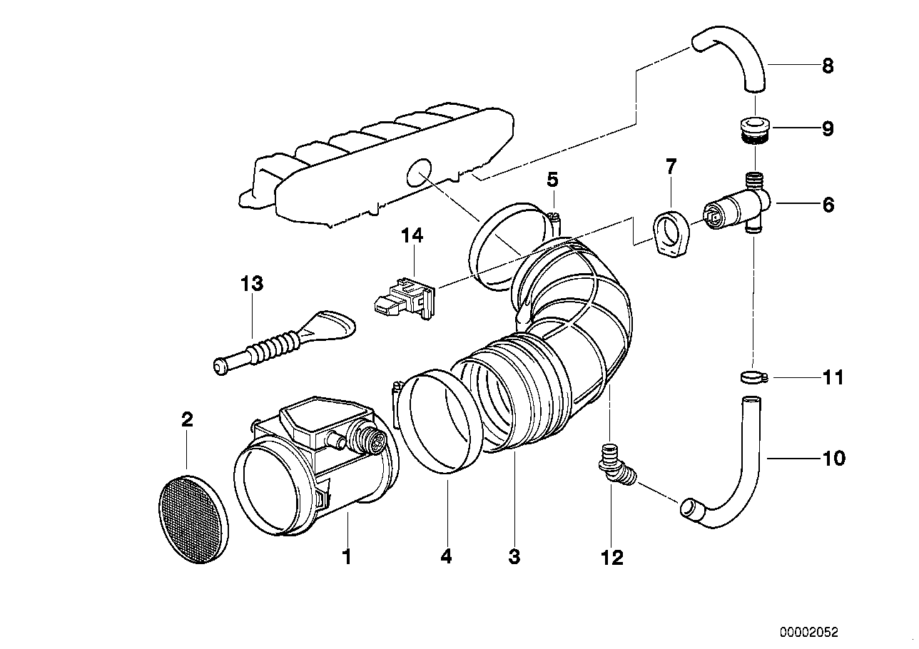 Genuine BMW 13627527525 E36 E32 E34 Exch. Volume Air Flow Sensor BOSCH (Inc. 520i, 320i & 850Ci) | ML Performance EU EU Car Parts