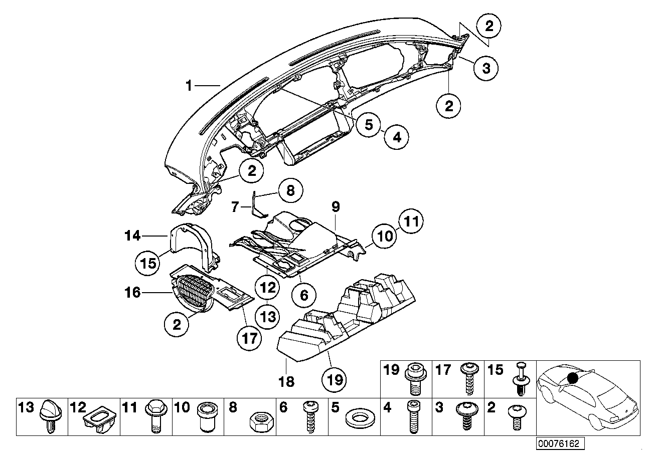 Genuine BMW 51458235282 E52 Cover, Loudspeaker Right (Inc. Alpina V8 & Z8) | ML Performance EU EU Car Parts