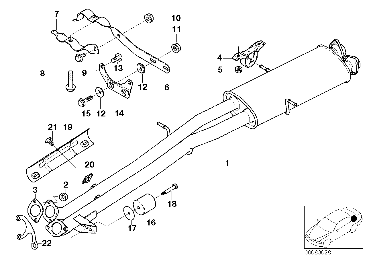 Genuine BMW 18317502870 E53 Bracket (Inc. X5 3.0i) | ML Performance EU EU Car Parts