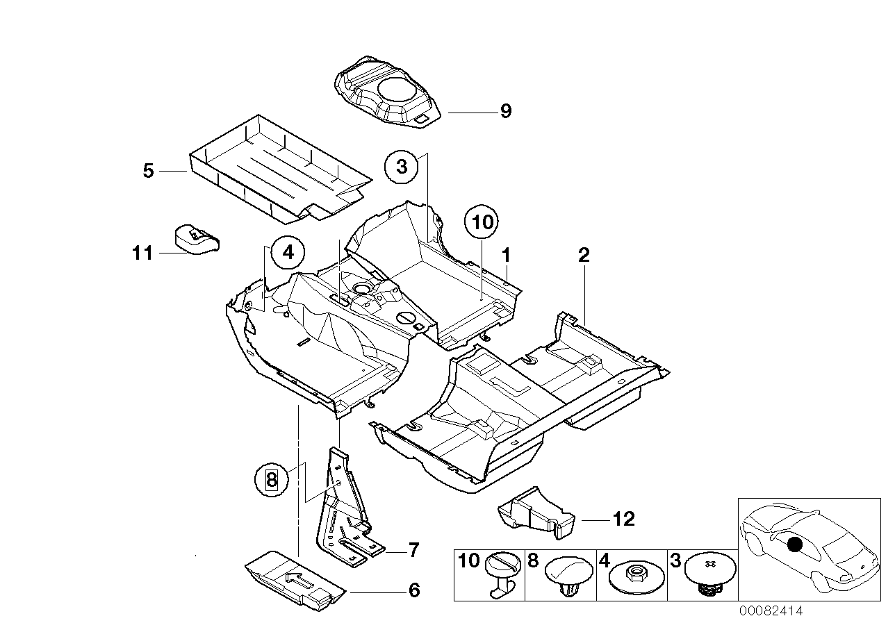 Genuine BMW 51478209921 E46 Left Insert (Inc. 320d, M3 CSL & 325ti) | ML Performance EU EU Car Parts