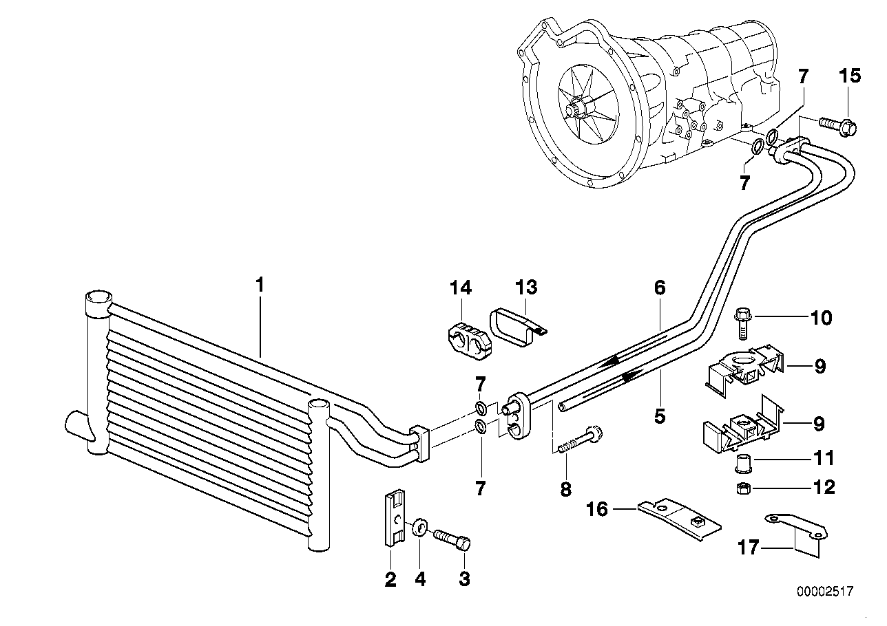 Genuine BMW 17221745639 E39 E38 Oil Cooling Pipe Outlet A5S 560Z (Inc. 740iL, 540i & 740i) | ML Performance EU EU Car Parts