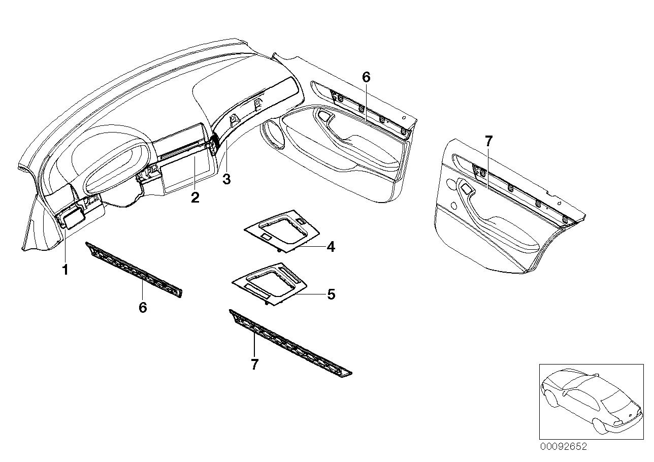 Genuine BMW 51167052066 E46 Depositing Box Bottom Panel TITAN II (Inc. 318ti, 325ti & 316ti) | ML Performance EU EU Car Parts