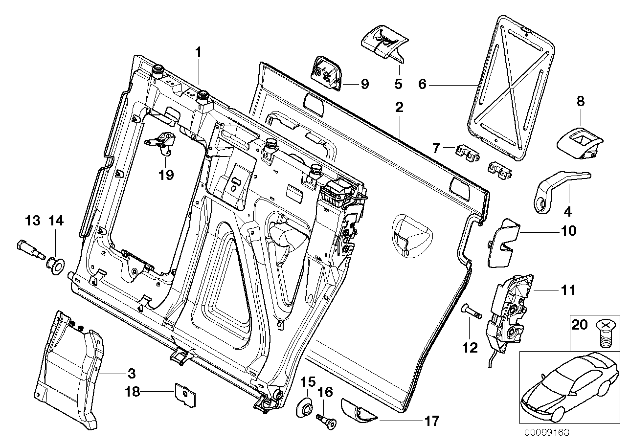 Genuine BMW 52208099710 E53 Covering Outer SCHWARZ (Inc. X5) | ML Performance EU EU Car Parts