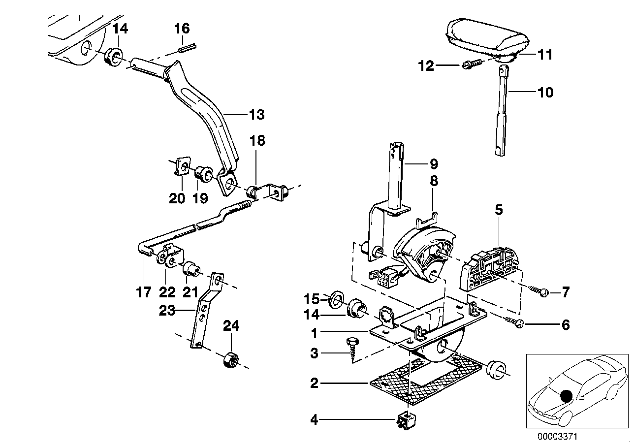 Genuine BMW 24511215168 E30 E28 E23 Selector Lever (Inc. 735i, 728iS & 316i) | ML Performance EU EU Car Parts