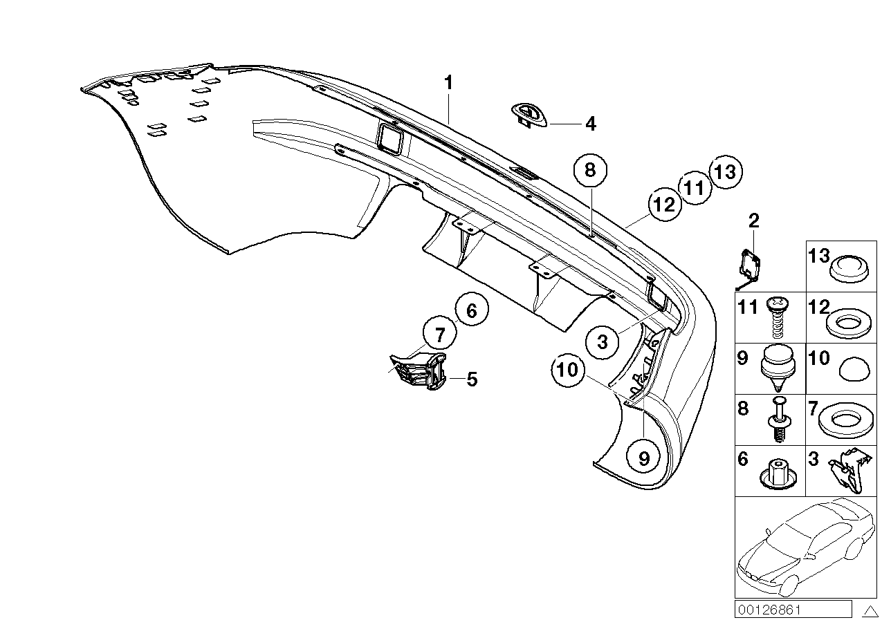 Genuine BMW 51120307543 E36 Bumper Trim Panel, Primed, Rear (Inc. Z3 M) | ML Performance EU EU Car Parts