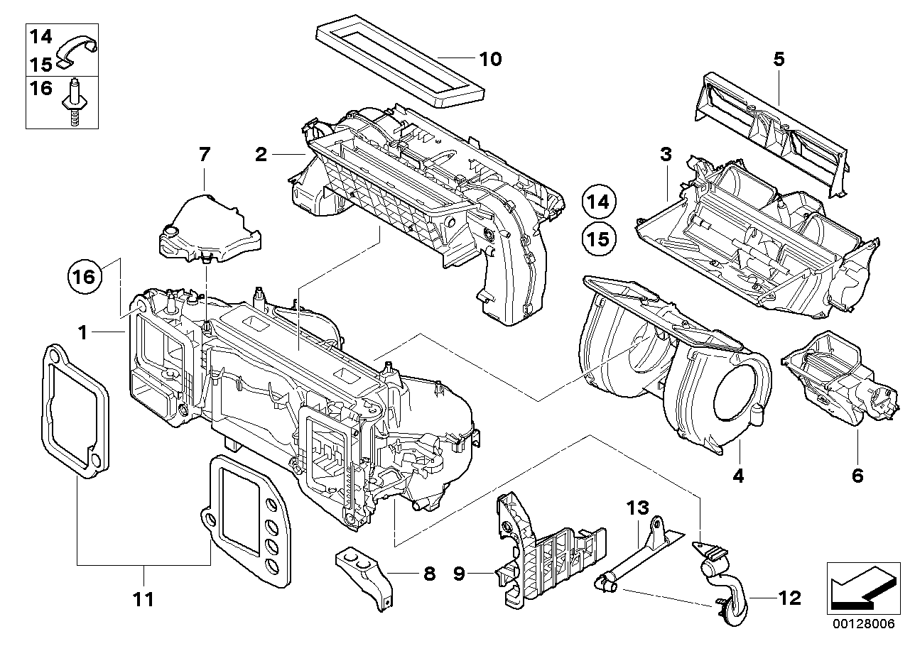 Genuine BMW 64116933928 E60 E63 E61 Pipe Support (Inc. 520i, 530d & 523i) | ML Performance EU EU Car Parts