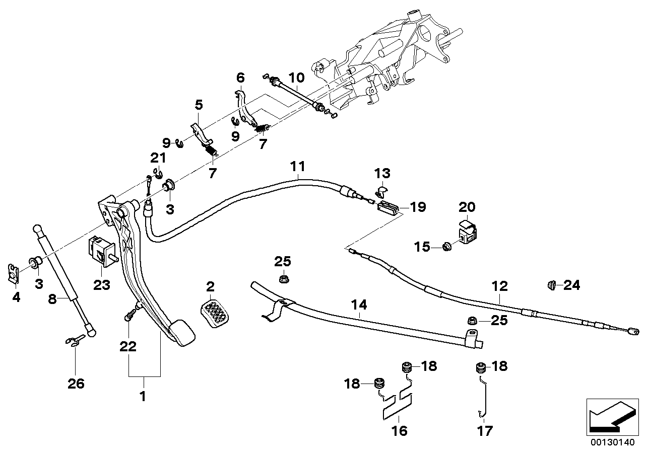 Genuine BMW 35511161138 E38 Ratched-Pin (Inc. 725tds, 730iL & 735iL) | ML Performance EU EU Car Parts