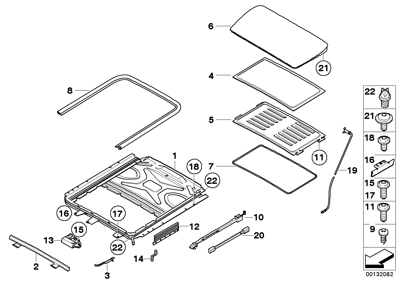 Genuine BMW 54137029417 E65 E66 Ceiling Frame STEINGRAU (Inc. 745Li, 735Li & 740Li) | ML Performance EU EU Car Parts