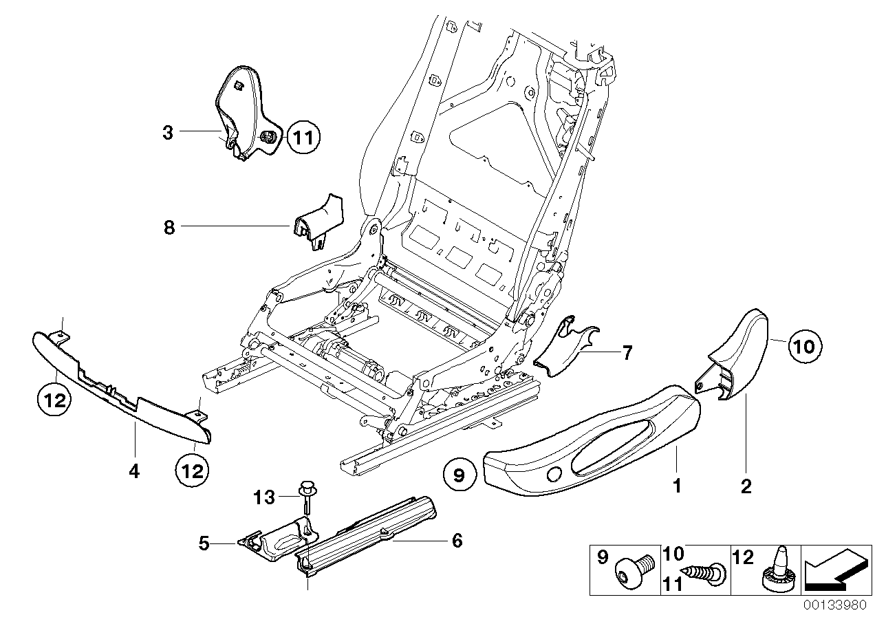 Genuine BMW 52107065019 E64 Cover, Fitting Exterior Left BASALTGRAU (Inc. 650i, 635d & 630i) | ML Performance EU EU Car Parts