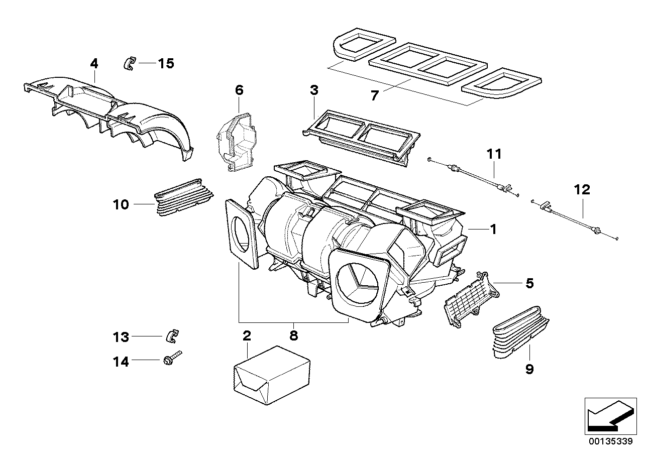 Genuine BMW 64118385561 E39 E53 Air Channel (Inc. 520d, 525d & 530d) | ML Performance EU EU Car Parts